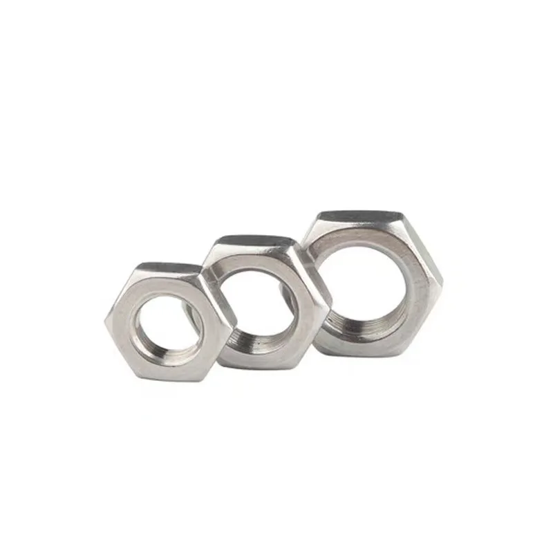 DIN439 Stainless Steel Hex Thin Nut Hex Nut 304 Stainless Steel Thin M34 M35 Hex Jam Nut