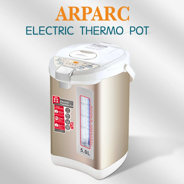 household appliance electr thermo pot 800W for Russia Thailand market big capacity 5.0L