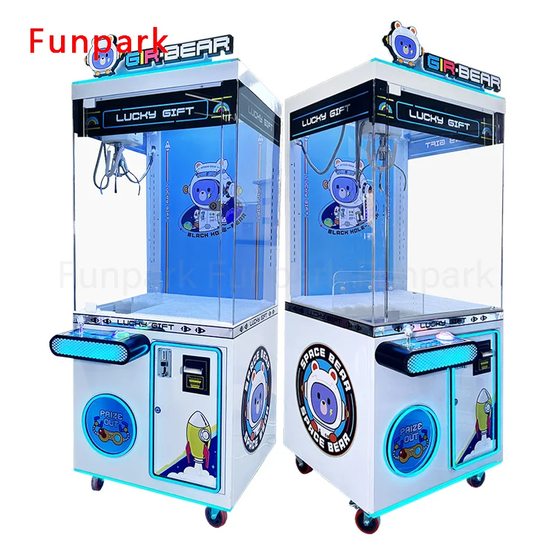Wholesale Custom Operated Toy Vending Arcade Claw Crane Coin Machine Cheap Bill Operation Doll Claw Machine With Bill Acceptor