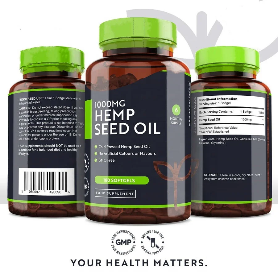 
Health care supplement hemp oil cannabidiol cbd capsules with private label 