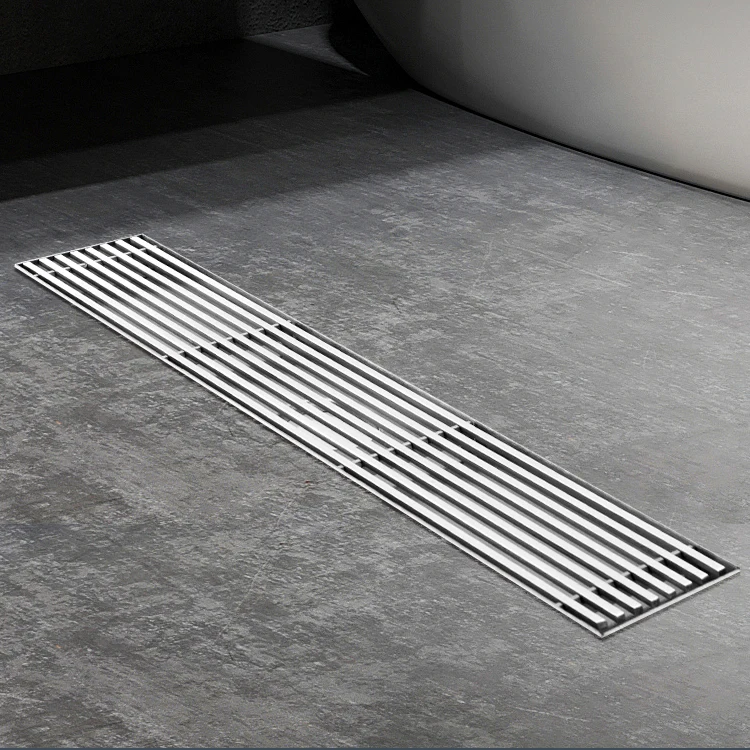 Customized Bathroom Drainer Insert Conceal Invisible Rectangle shower Anti-odor Strainer Stainless steel Floor Drain