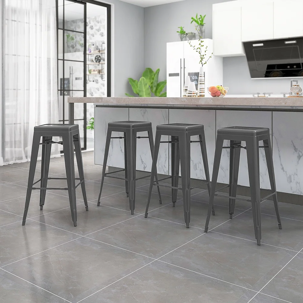 Home Tall Metal Kitchen High Modern bar chair stools wine Bar Furniture For Bar Table