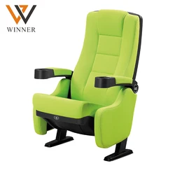 audience 3d 4d 5d cinema chair Green recliner chair folding movie theater seats with cup holder