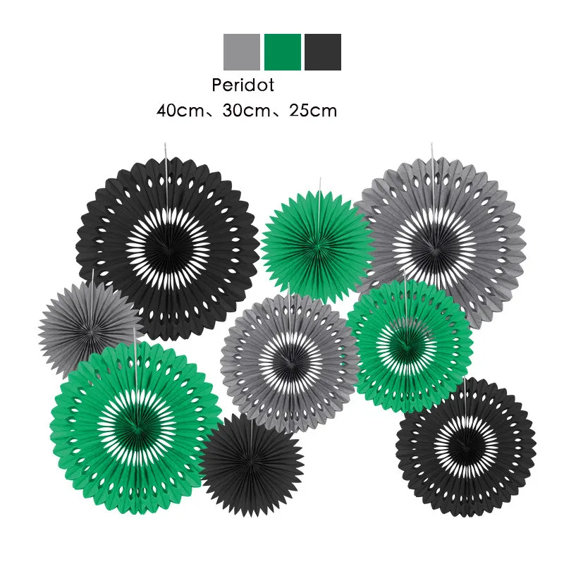 Macaron colorful  Party Hanging Tissue Paper Fans Set Garlands Decoration wall decor wedding birthday party Decoration supplies