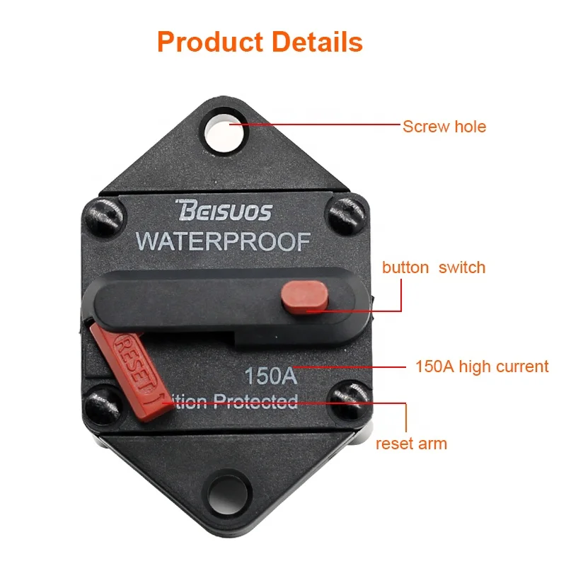 150 Marine Circuit Breaker Reset Fuse caravan manual reset DC 48V High quality circuit breakers