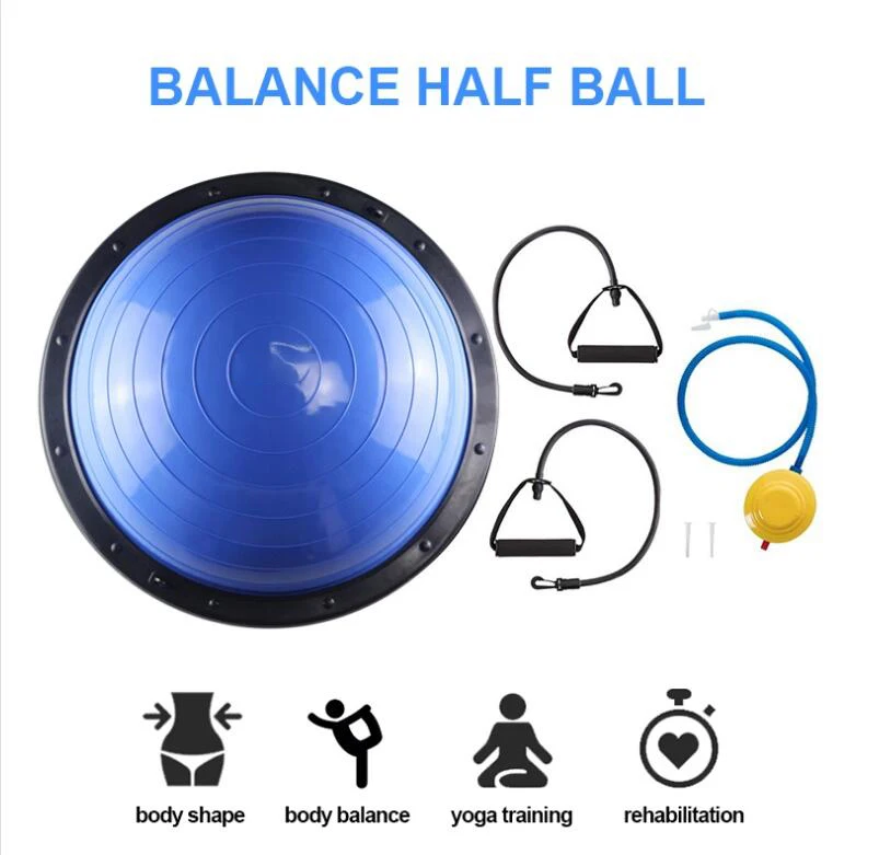 Sports Fitness Yoga Hemisphere balance ball equipment Resistance with air pump half balance ball