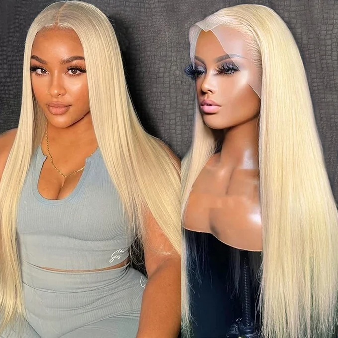 Ali Queen 100% Real Human Hair 613 Blonde Hair Lace Wig, 613 hair lace front wig