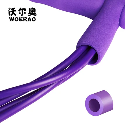 TPE customized 4-tube sit up rope expander Pull Rope Bands Foot Pedal Rally Thin Waist Weight Reduction Pedal resistance belt