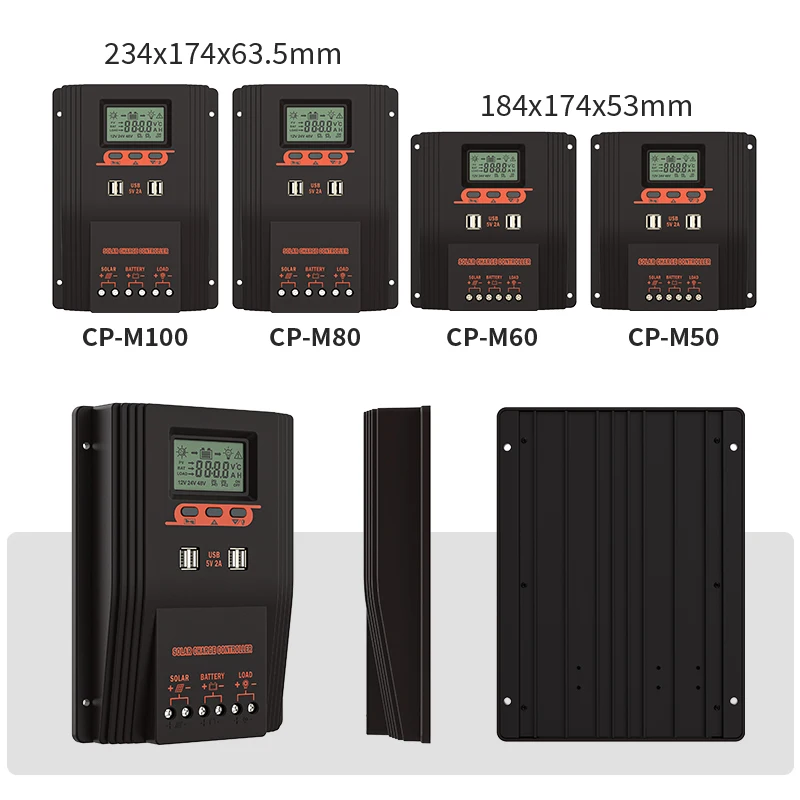 Wholesale new energy mppt 12V 24V 48V 50A 60A 100A pwm solar charge controller