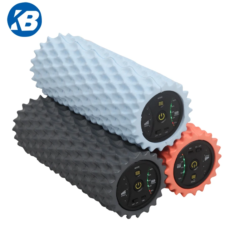 Multi-color designed pattern fitness eva yoga column fitness vibrating foam roller for muscles