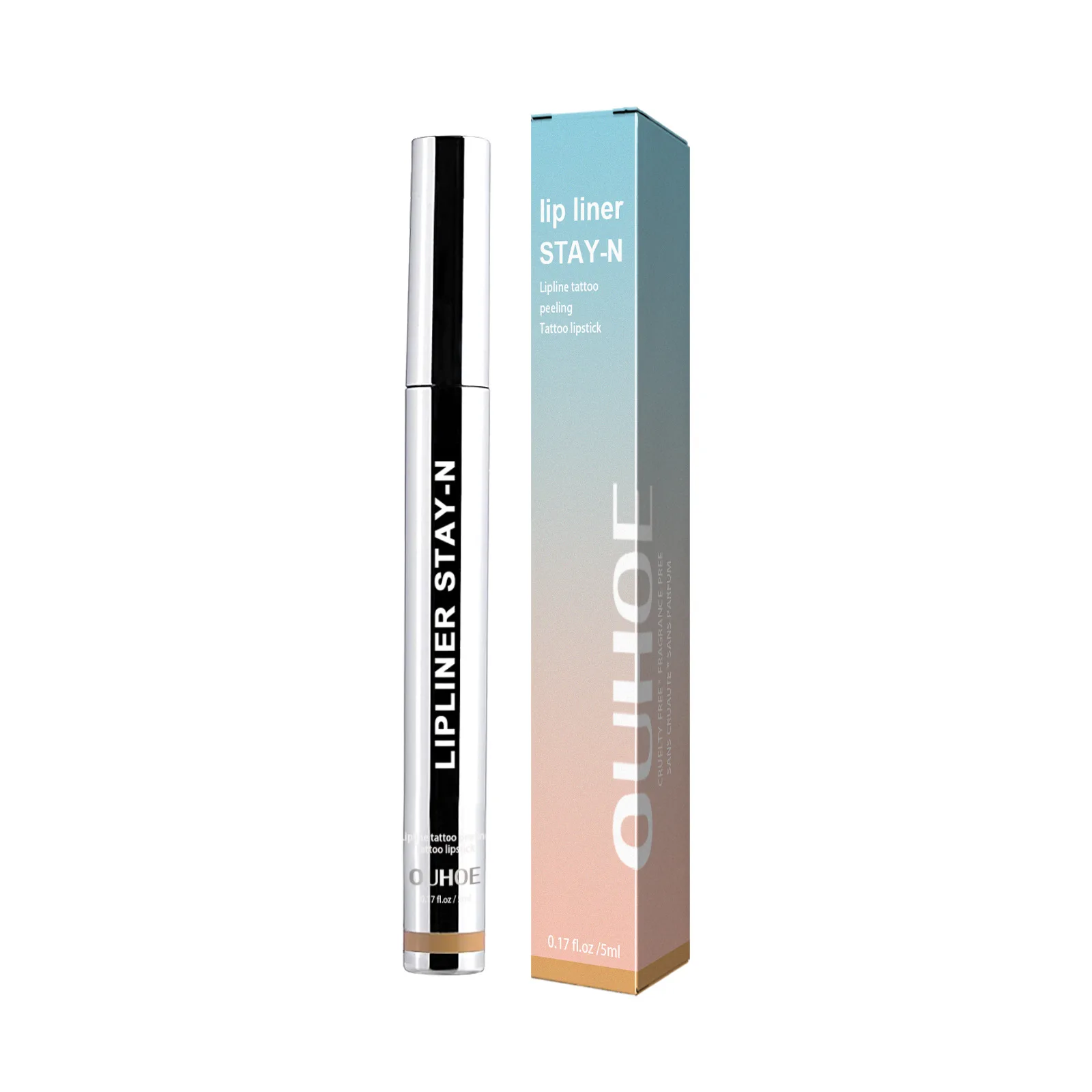 OUHOE Peel off  Liplinerr plump lip color does not take off makeup Peel off lipliner tattoo