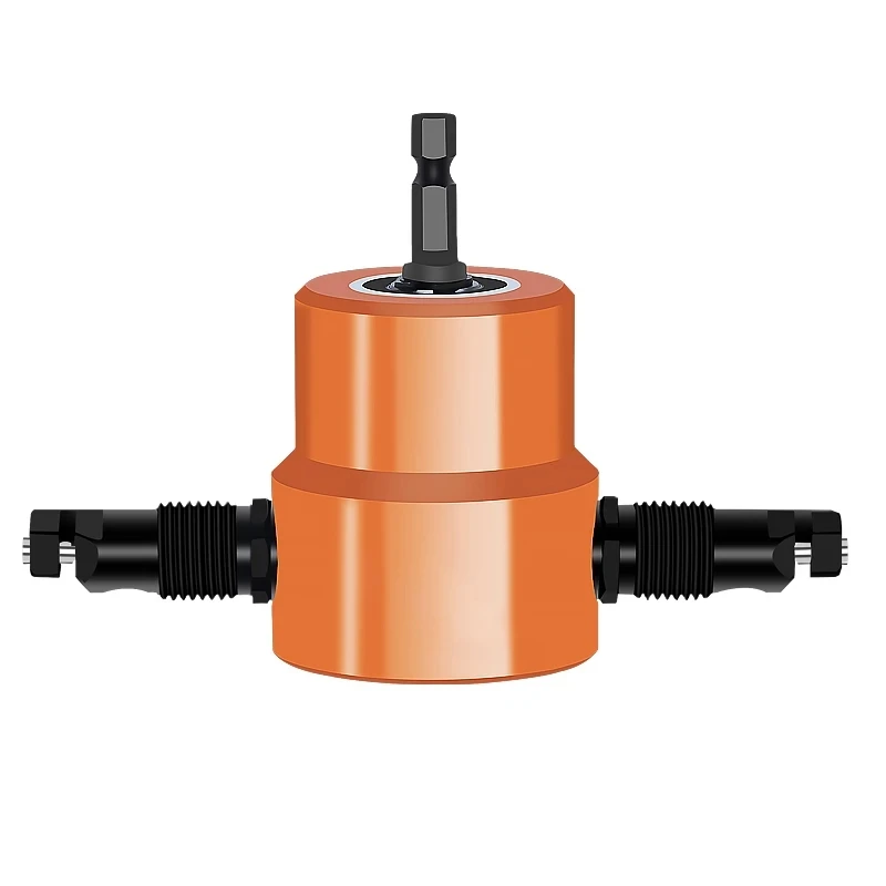  Metal Sheet Nibbler Double Headed Cutter 360 Degree Rotating Adjustable Cutting