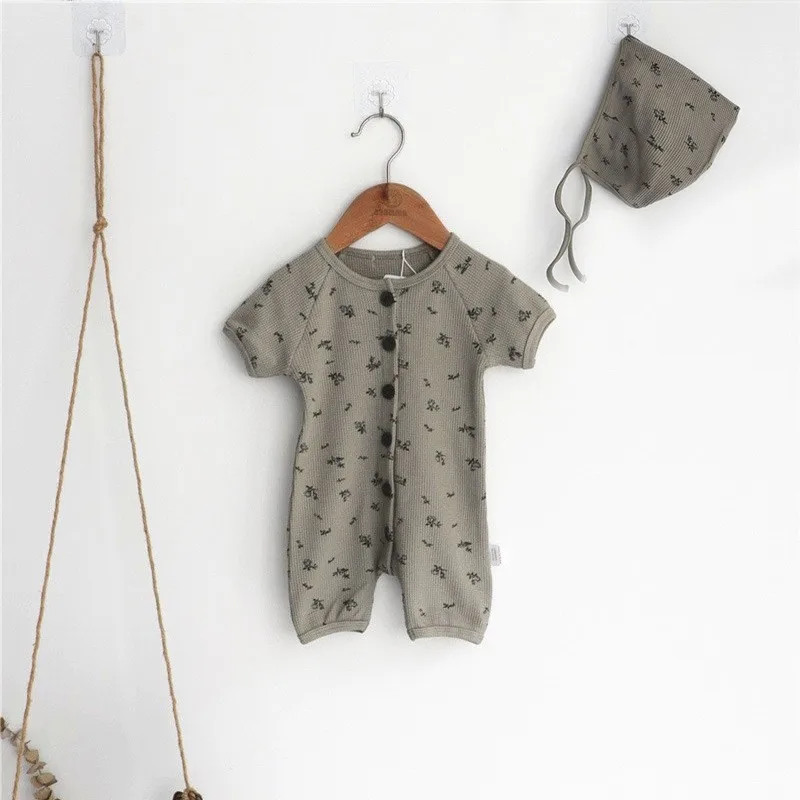 baby jumpsuit summer,, Clothing Baby Bodysuit Male and Female Baby Printed Triangle Crawling Clothes Infant and Child Ha Y