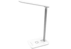 Portable Cell Phone Fast Wireless Chargers Dock Station Desk Lamp With Pen Holder Eye-Caring Touch Switch Reading LED Lamp