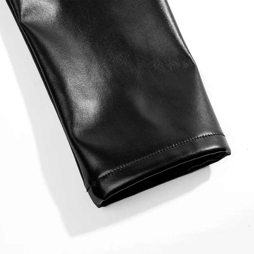 2022 wholesale Girl Kids PU Leather High Waisted Pants