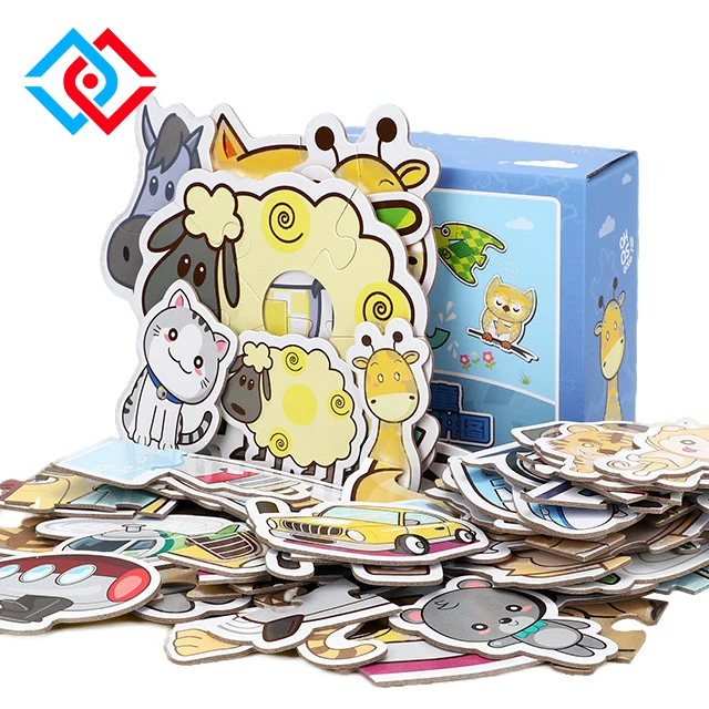 
Jigsaw Puzzle Custom Printed Thick Chipboard Kids Toy Educational 3d puzzle game 