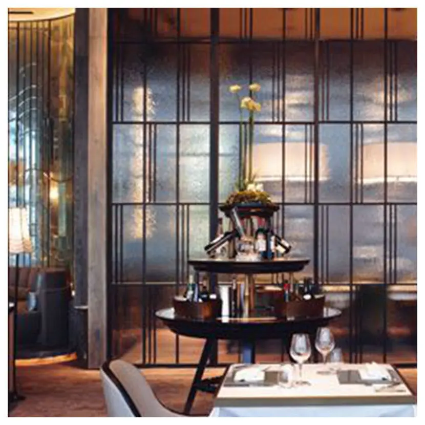 15mm Solid Plate Laser Office Partition Metal Matt Golden Room Dividers Decorative Stainless Steel Folding Screen For Nightclub