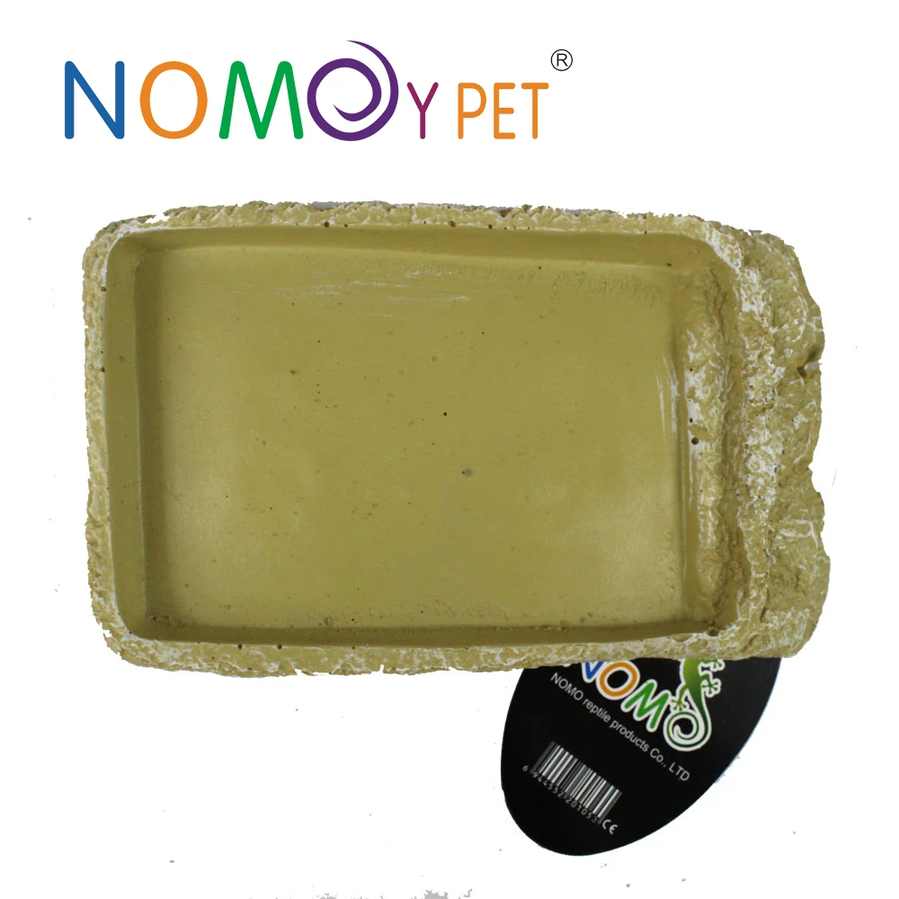 Hot Sale Resin Durable Reptile Food Water Dish Feeder Bowl for Lizard Turtle Gecko
