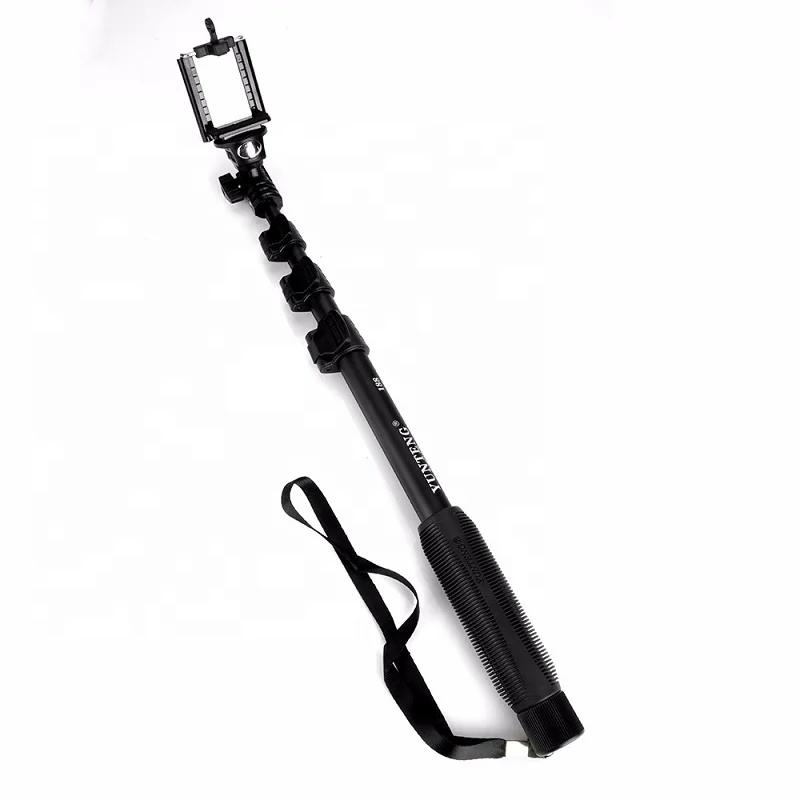 Original Yunteng YT-188 Aluminum Long Selfie Stick Gopro Camera Monopod with Phone Bracket for Cellphone