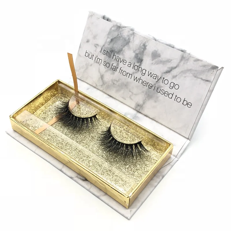 Akara 5D Real Mink Eyelash Custom Packaging Natural Long Mink False Eyelashes