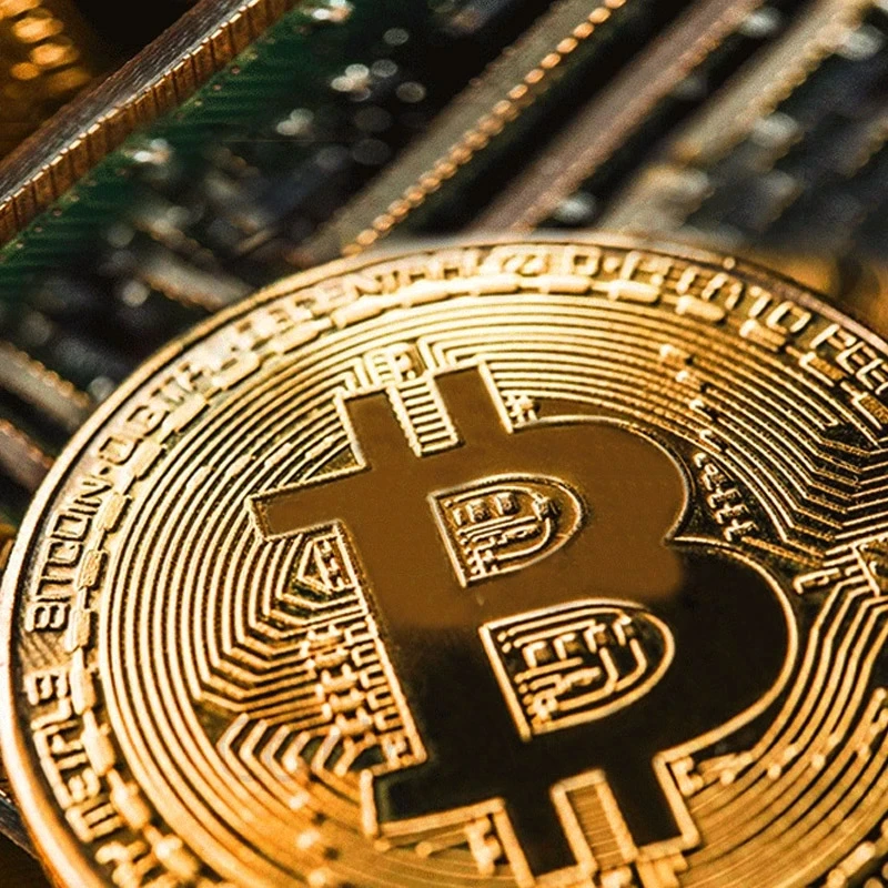  Прямая поставка Лидер продаж художественная коллекция позолоченные биткоины металлические