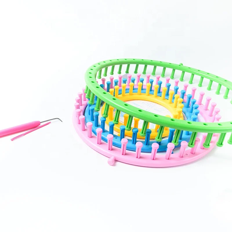 Factory Wholesale Plastic Circular Wool weaver tools Round Knitting Loom Set For Scarf