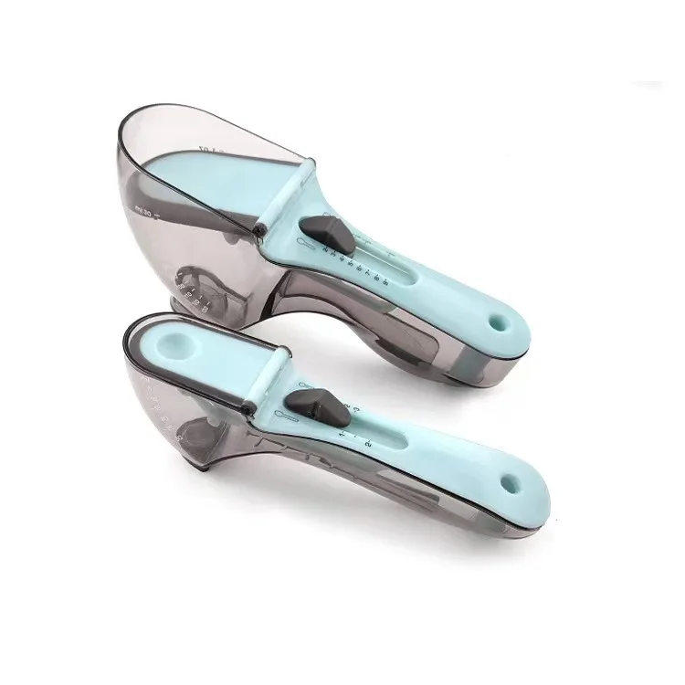 New Hot sale Multifunctional  Adjustable Markings Accurate Scale baking accessories Kitchen Gadgets Plastic Measure Spoon