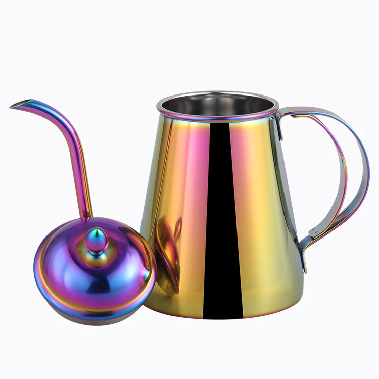 Color Painting 0.6L Stainless Steel  Pour Over Goose Coffee Kettle