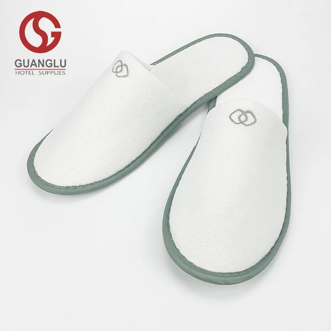 Sofitel Embroidered Cheap White Hotel Amenities Terry Slipper