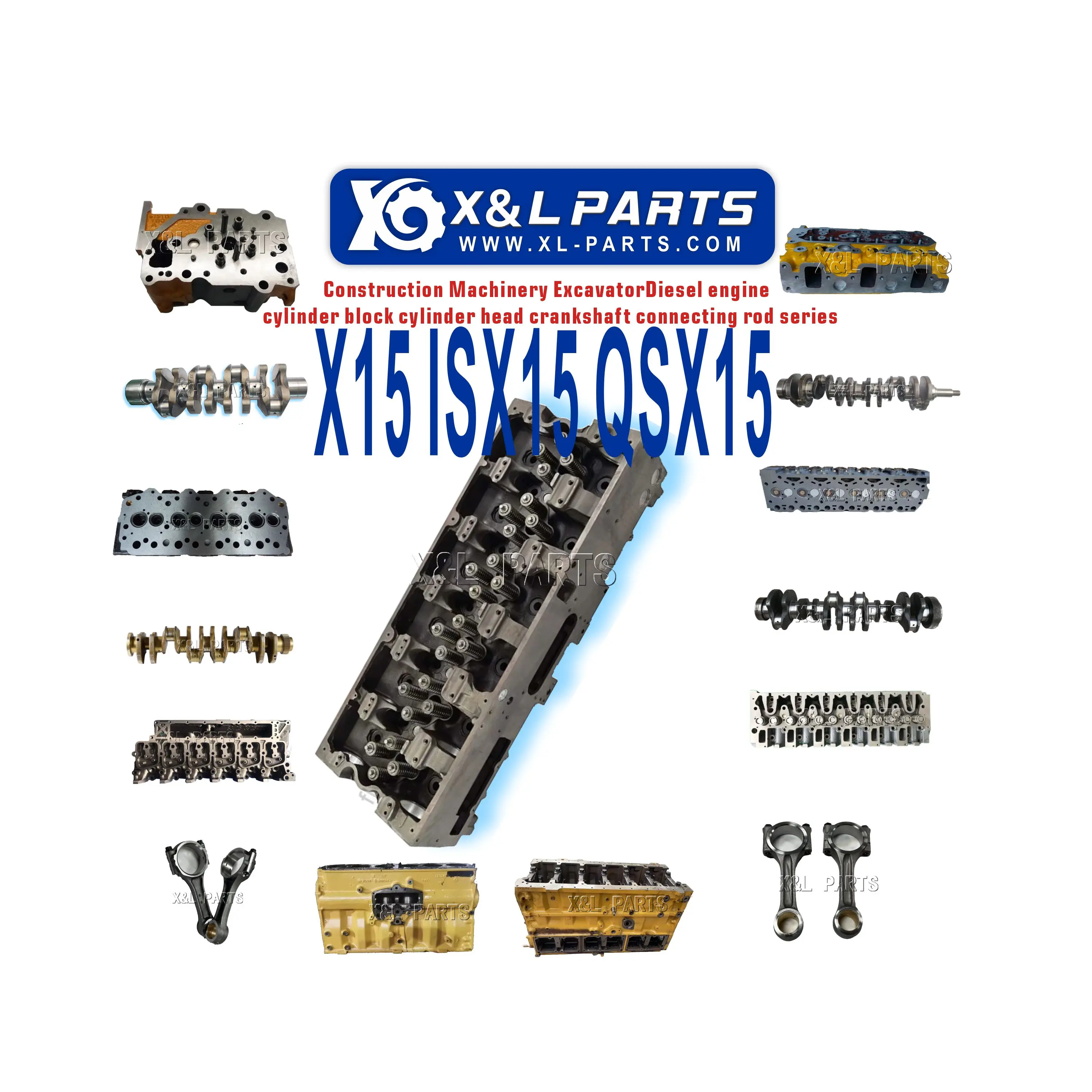 For Cummins X15 ISX15 QSX15 Engine Cylinder Head Assembly 4962731 4965732 for XCMG EX700D Komatsu