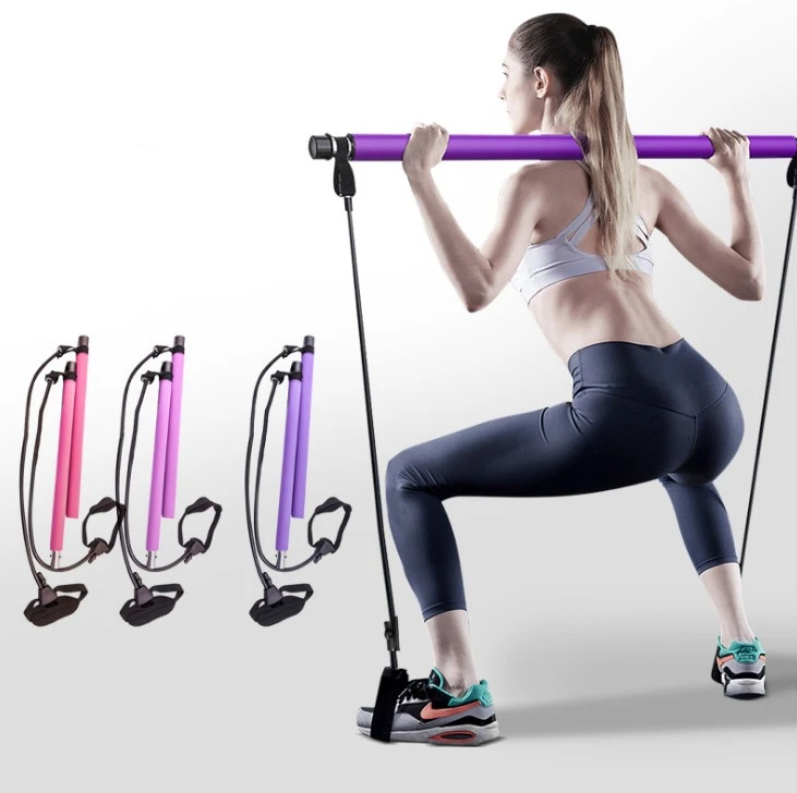 Adjustable Pilates Bar Yoga Fitness Body Indoor Rally Detachable Multi-functional Pilates Stick