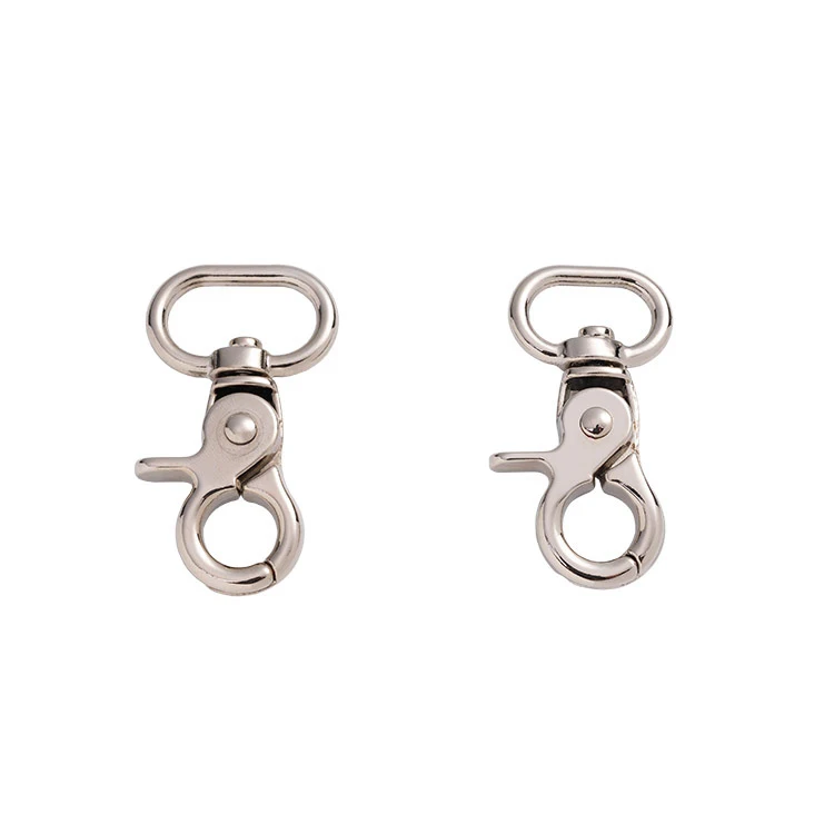 Handbag Accessories Metal Snap Hook Clamp Keychain Belt Buckle Zinc Alloy Dog Leash Hook Carabiner for Bags