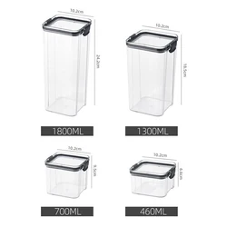 6  Pieces Airtight Food Storage Containers BPA Free Plastic Cereal Containers with Easy Lock Lids for Kitchen Pantry Storage