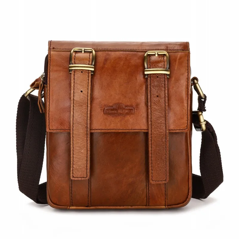
High quality dermis leather sling bag British style messenger bag for Men 