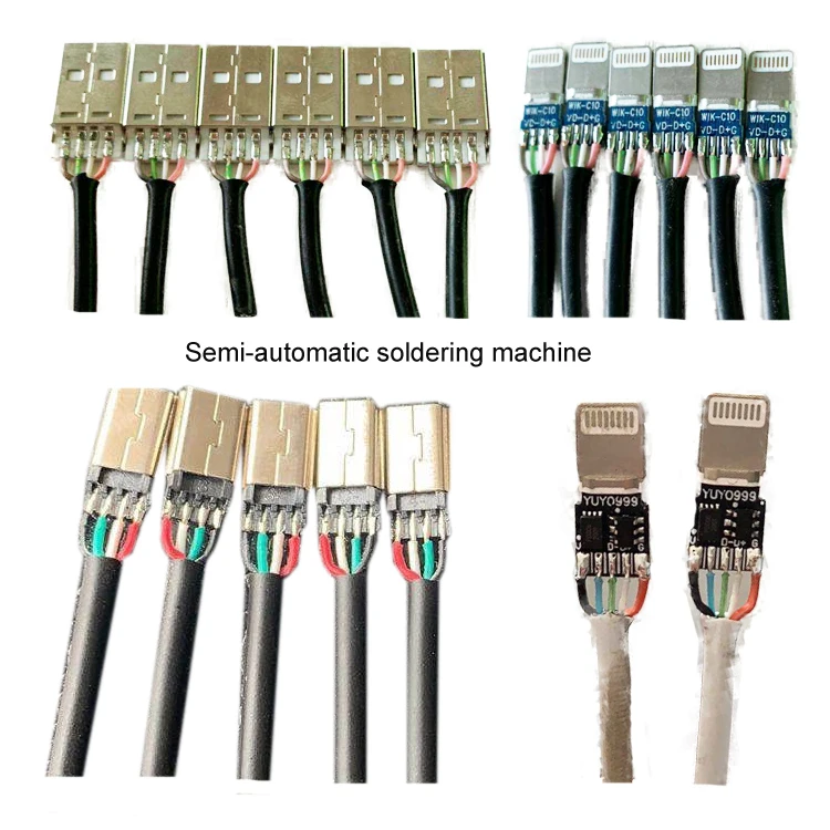 Полуавтоматический портативный USB микро-USB-C кабель для передачи данных соединитель провода универсальная электронная продукция паяльная машина