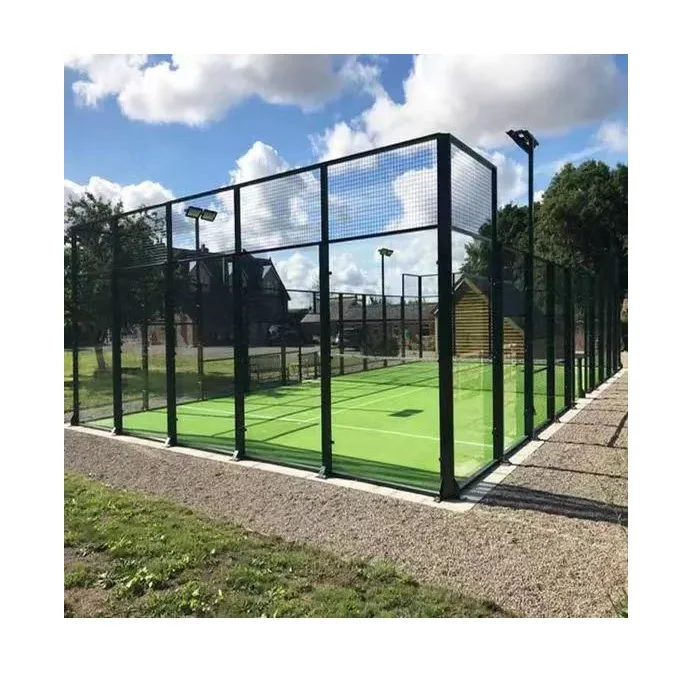 Luxury Customized Outdoor Indoor Durable Large Frame Panoramic Padel Tennis Court Supplier Terrain De Padel