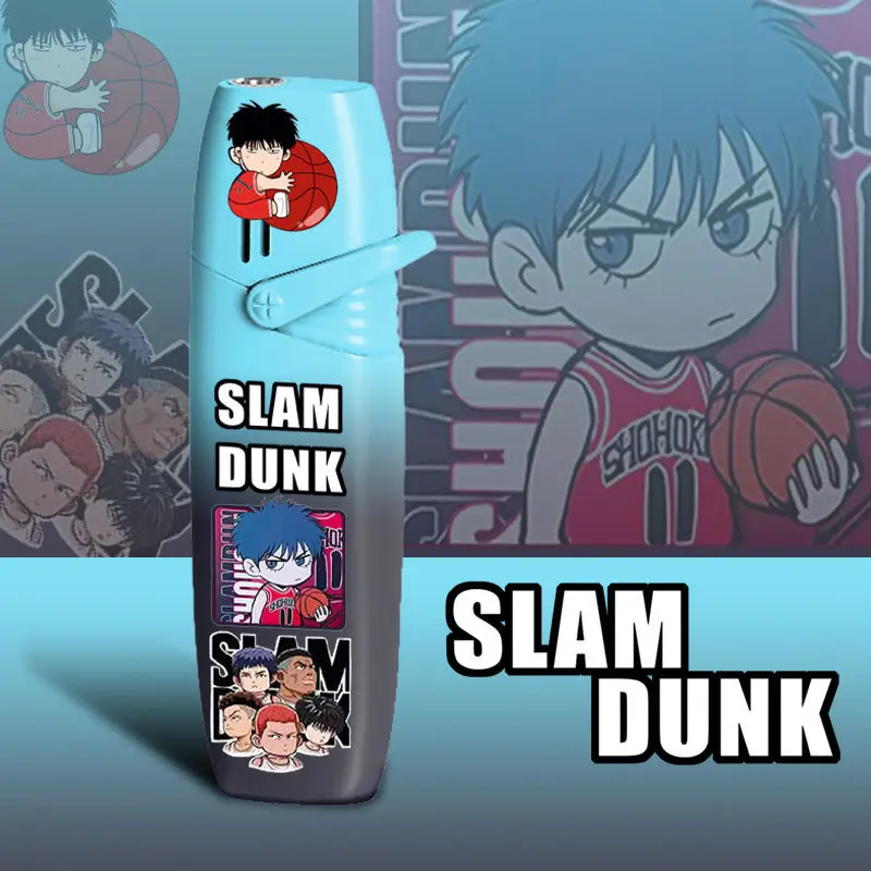 Anime One Piece butane lighter windproof red flame cigarette lighter