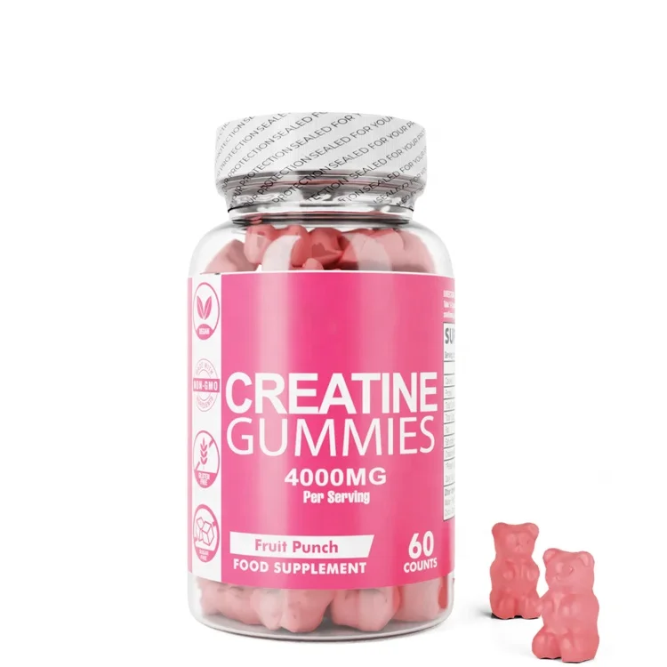 OEM Private Label Creatine Monohydrate Gummies 4000mg Natural Creatine Gummies Pre Workout Gym Supplement