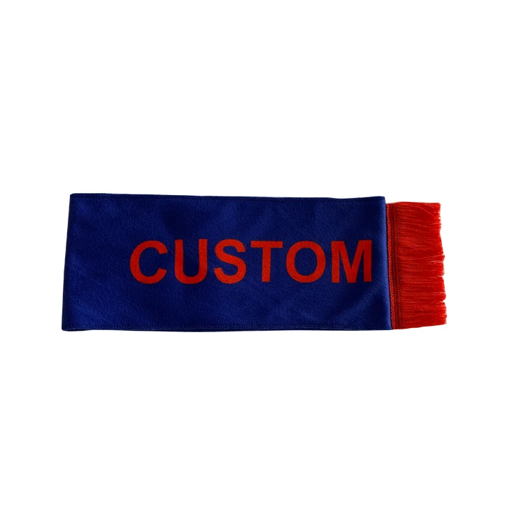 
48h Fast Delivery Custom Design Customized LOGO Printed Football Soccer Team Club Polyester Scarf 