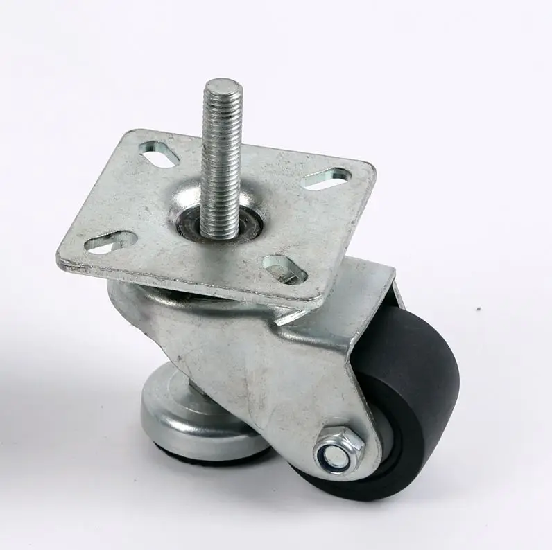 Adjustable caster  wheels with foot cup heavy duty adjustable caster