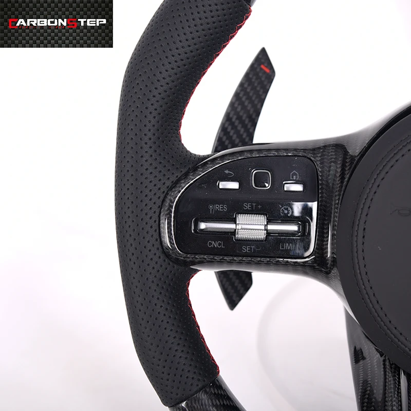 809 Carbon Fiber Steering Wheel LED Steering Wheel For W205 C63AM-G W213 E63 G63AM-G GLS63S GLA45 A45