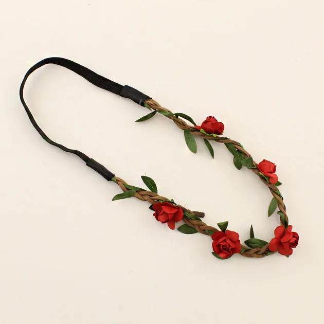 
Bohemian Flower Wreath Hair Band Floral Garland Headdress Wholesale Festival Dance Beach Photography Santa Flowers Garlands 