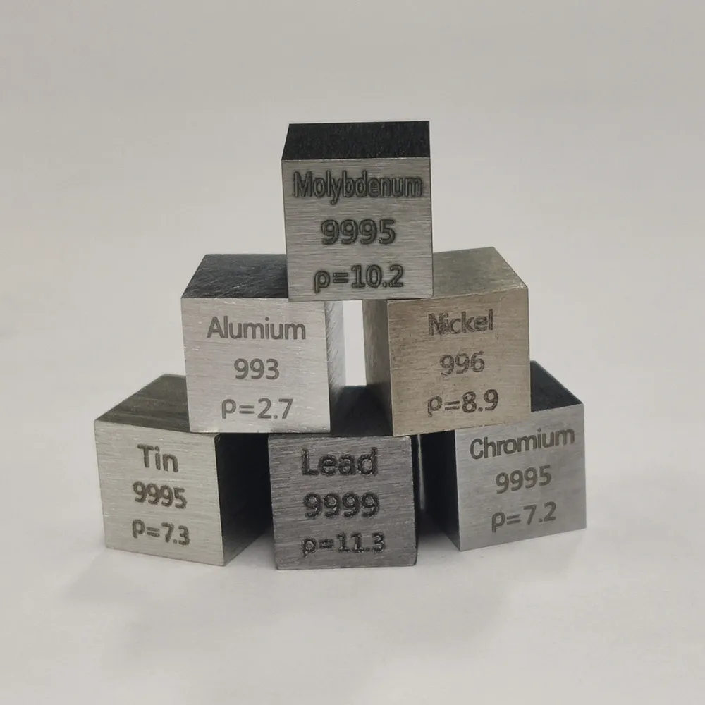 SML Element Cube Set 10mm Metal Cubes for Daily Metals Periodic Table Collection Niobium Copper Lead Nickel Titanium Mg C
