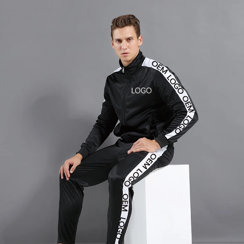 High Quality Plain Workout Crew Neck Sweat Suit 2 Piece Tracksuit Custom Private Label  Mens Sweatsuit Sets