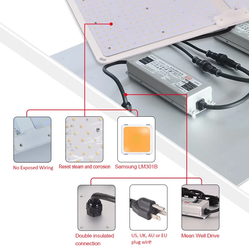 Samsung IR Led Growth Plant Light Quantum Lamp Hps Vertical Tent Farming 450w 600w Led Growing Light For Flow