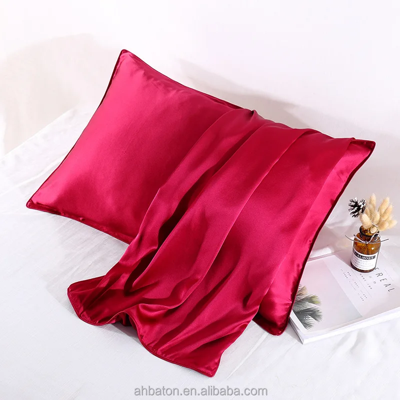 Jili Silk Solid Colour Luxury Styles Standard Size 19mm 100% Mulberry Silk Pillowcase For Home