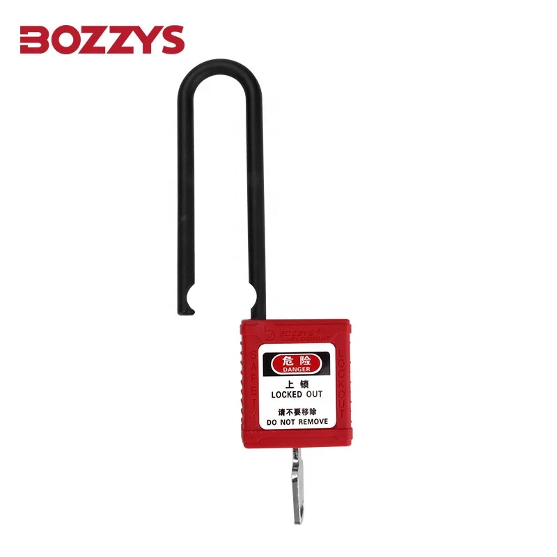 Anti-magnetic Insulated Electrical Long Shackle Lockout Padlock for Lockout Insulated Against the Effects of Electricity