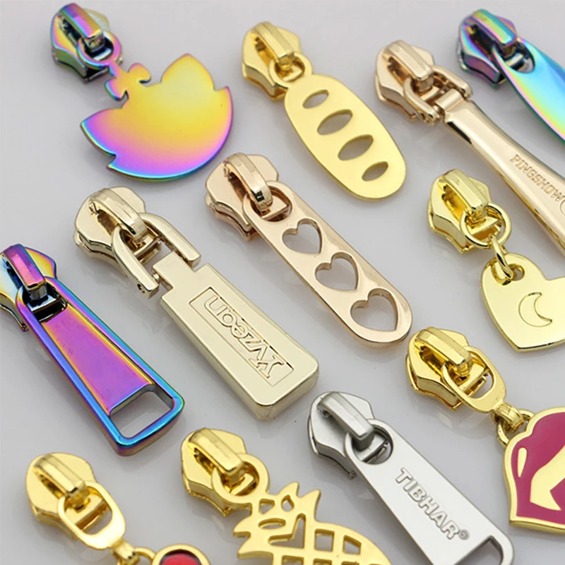 Manufacturers Wholesale Price 3#5# Suitcase Chain Cheap Slider Coil zipper head Size 5 Unlocked 5 Zipper slider