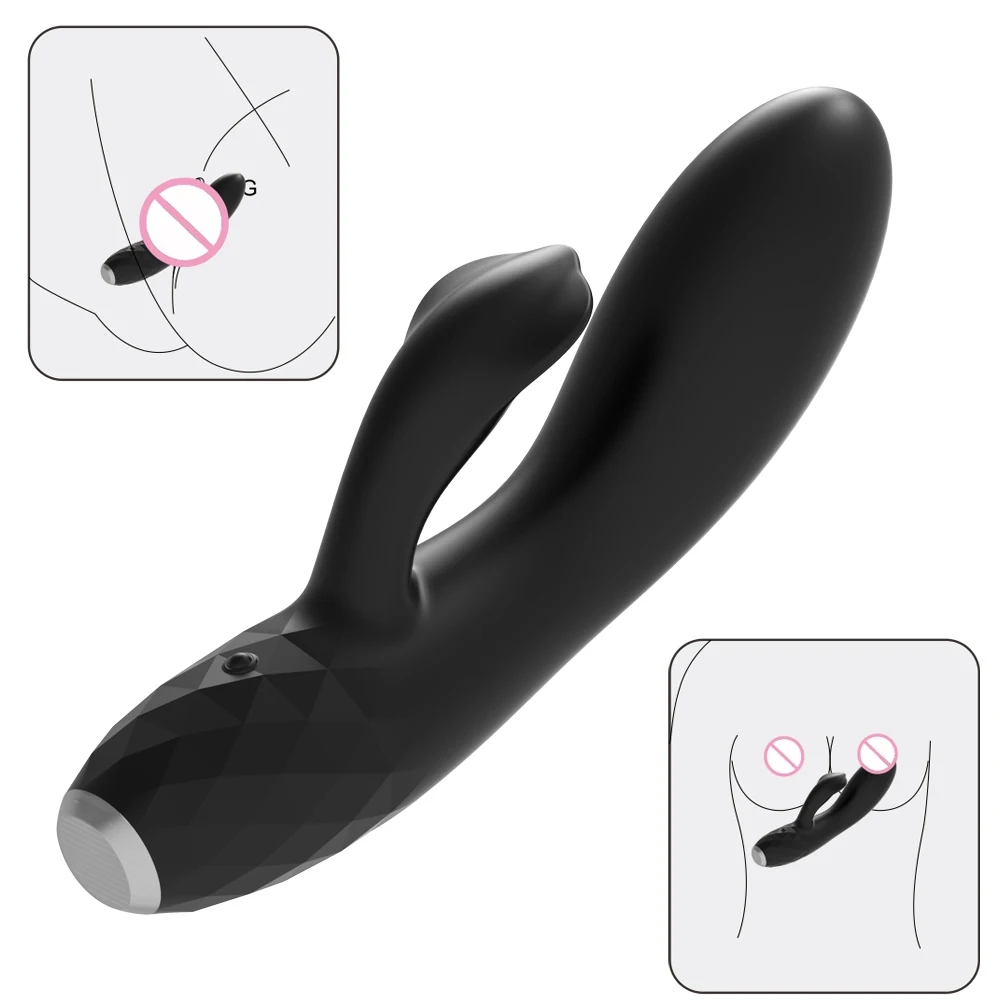 Odeco G Spot Vibrator OEM ODM Rabbit Clitoris Stimulating sex toys Dual Head Rabbit Vibrator For Women