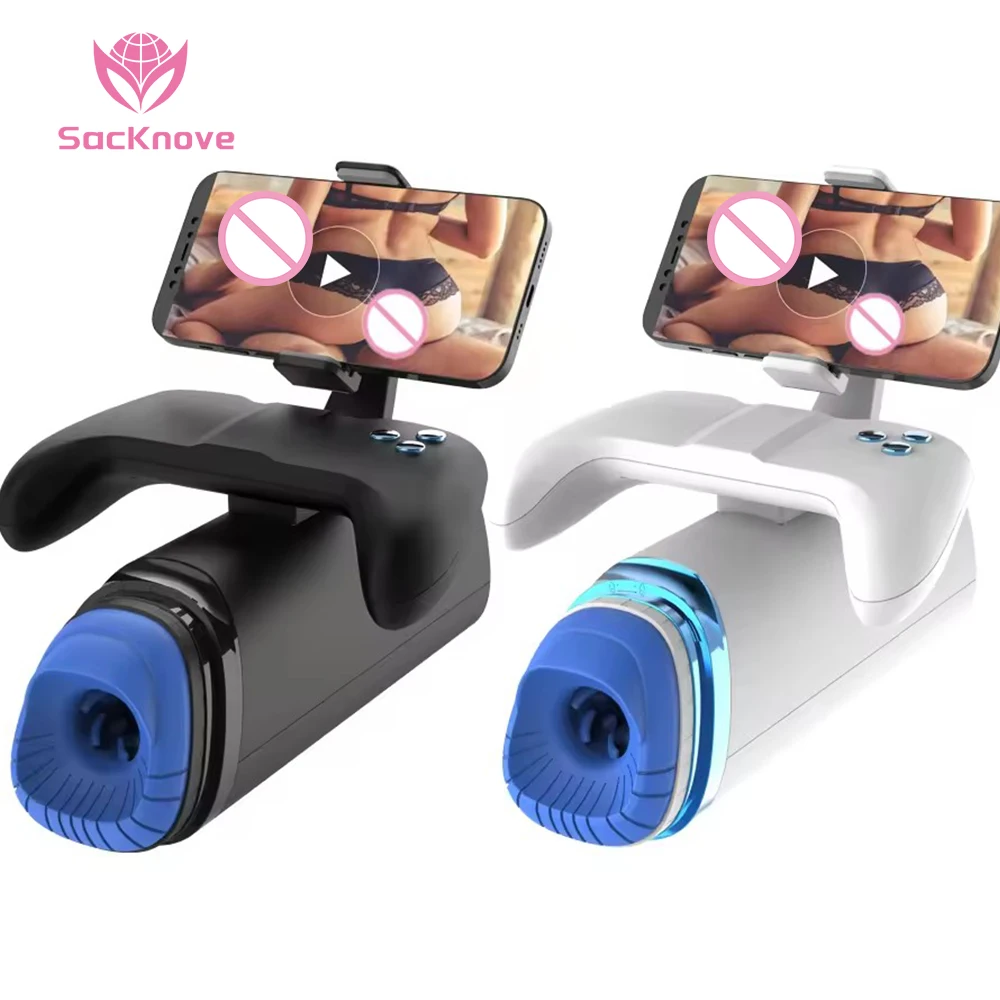 SacKnove HOT Male Vibrating Automatic Machine High Frequency Masturbation Device Tool Sex Toys For Men Masturbating With Video